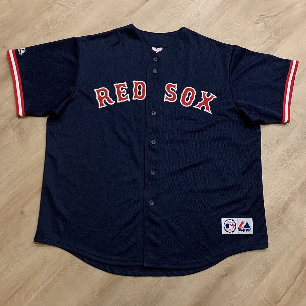 Vintage Majestic MLB Boston Red Sox Curt Schilling #38 Men's XXL 2XL Jersey Sewn